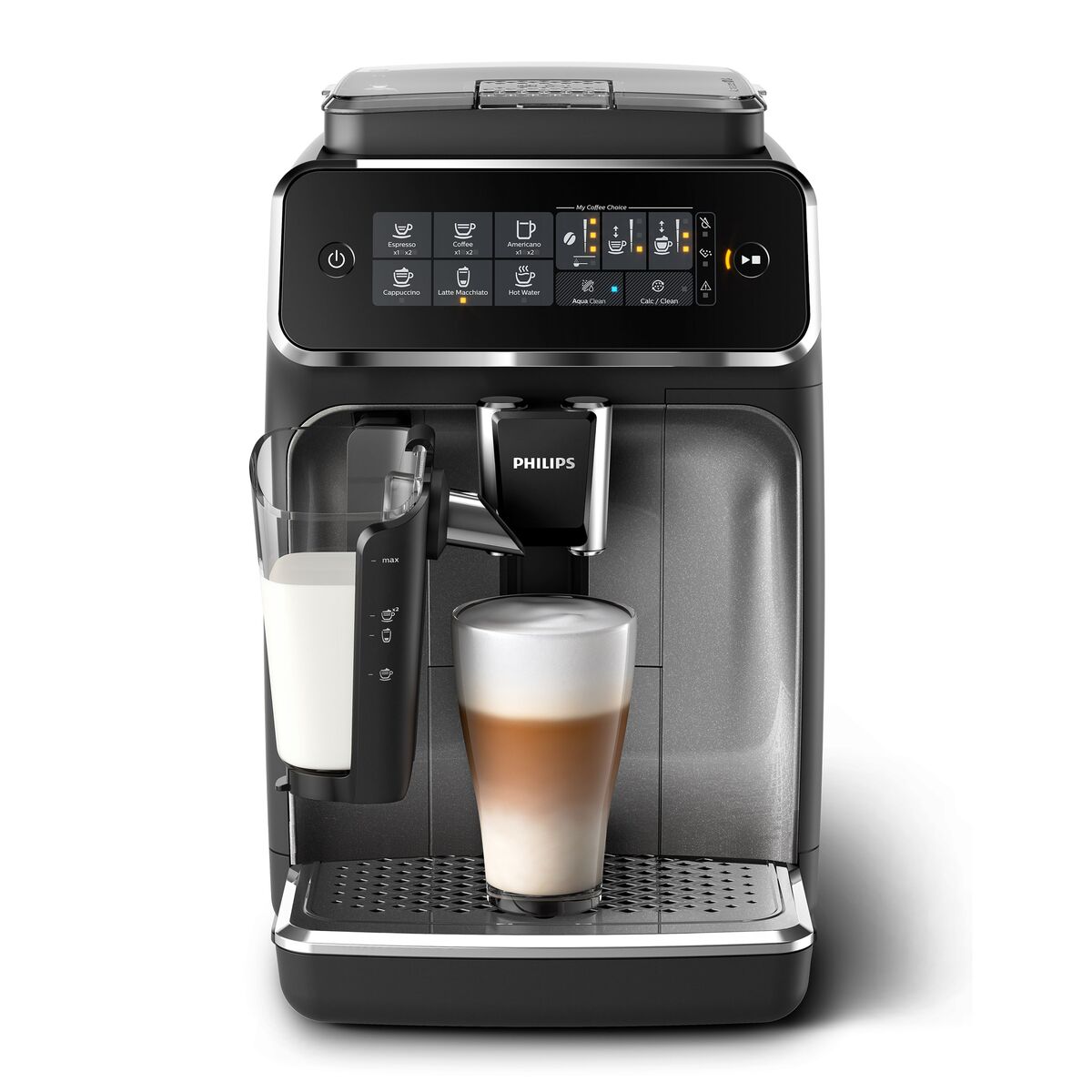 Philips Series 3200 Fully Automatic Espresso Machine Black and Silver 1.8 Liter EP3246/73